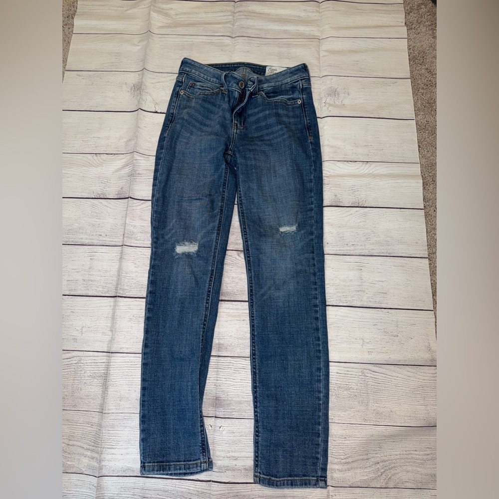 Women's Cosmic Blue Love Skinny Jeans